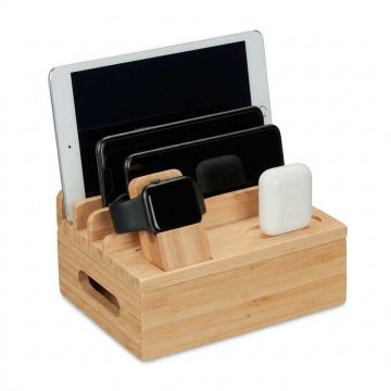 Uzlādes organizators Relaxdays, 3 ierīcēm, 17 × 11 × 13 cm