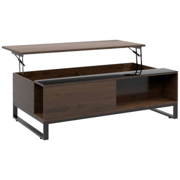 Kafijas galdiņš Homcom 102x58x35,5cm, brūnā krāsā