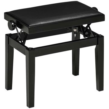 Pianīna krēsls Homcom 63x33x56cm, melnas krāsas