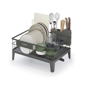 SONGMICS KCS550B01 dish dryer, with cutlery holder, 31 × 42 × 18.5 cm
