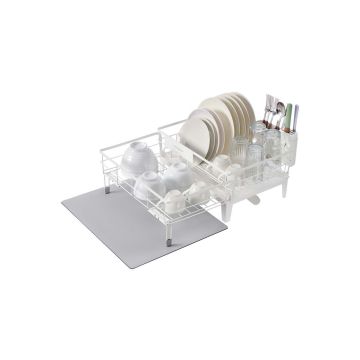SONGMICS dish drying rack, with cutlery holder, 31–56 × 42 × 20 cm