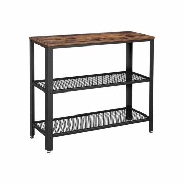 Konsoles galdiņš LNT81BX 101,5 x 35 x 80 cm, brūns/melns