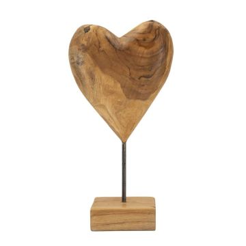 Interjera skulptūra DOBU, sirds formas, 20 × 37 × 12 cm