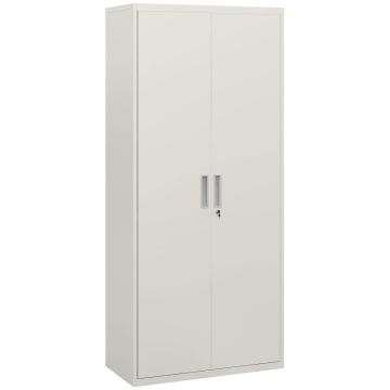 Dokumentu skapis Homcom 80x40x180cm, baltā krāsā