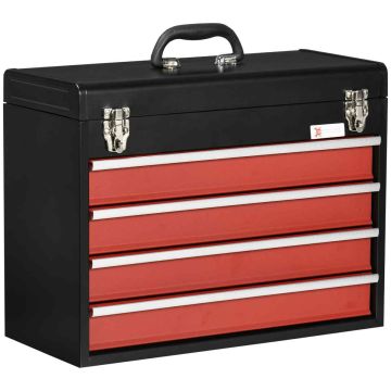 Ящик для инструментов Durhand 51x22x39,5см, черно-красный