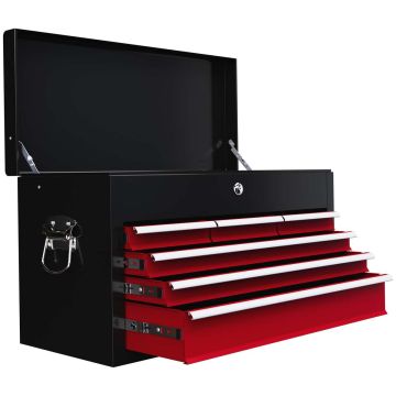 Ящик для инструментов Homcom 60x26x34см, черно-красный