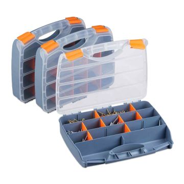 Instrumentu kastes Relaxdays 10023914.0, 3 gab, 32 × 6 × 24 cm