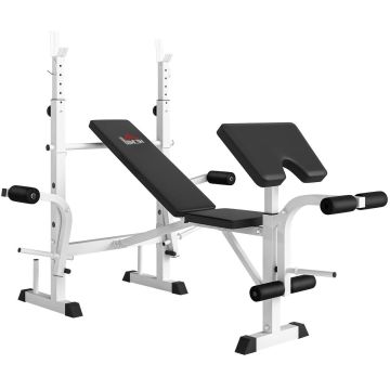 Daudzfunkcionāls trenažieris Homcom 180x134x136cm., balts/melns