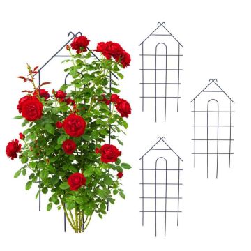 Izliekti augu režģi Relaxdays 10053235.0, 4 gab, 34 × 81 × 1 cm