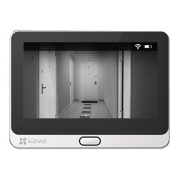 Viedā durvju actiņa un video durvju zvans EZVIZ DP2C, Wi-Fi, 2 MP, IP44, Sudraba, 81 × 81 × 50 mm