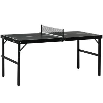 Galda tenisa galds Sportnow 152x76x72cm, melnas/baltas krāsas