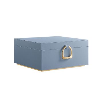 Шкатулка для украшений 20,5x24x11 см., сине-бежевая