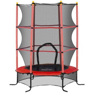 Batuts Homcom 163x163x190cm, melnas/sarkanas krāsas
