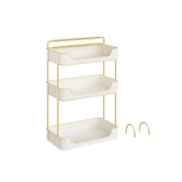Органайзер для косметики 30,5x16,8x48 см., цвет белый/золотой