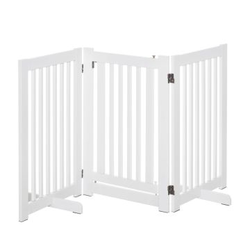 Suņu aploks PawHut 155x35.5x76cm, balts