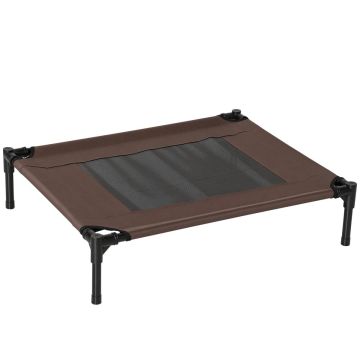Suņu gulta PawHut 76x61x18cm, brūnas/melnas krāsas