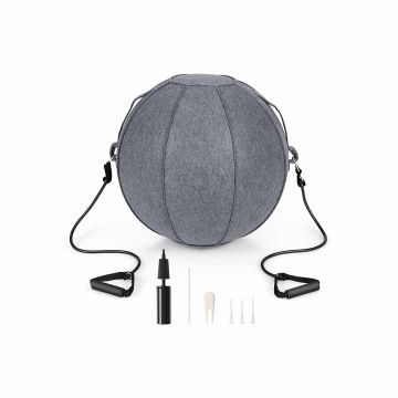 Yoga ball seat chair, with 2 resistance bands, Ø 65 × 65 cm