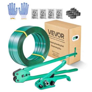 Комплект для обвязки VEVOR CL-PET450, 450 скоб и 150 угловых защитных элементов