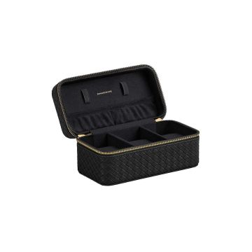 Коробка для часов 10x20x9см., цвет черный/золотой