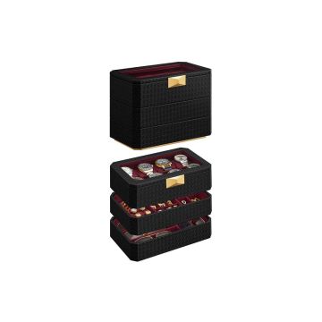 Rotaslietu kastīte 16,3x27,3x20,5 cm, melna/zelta/sarkana krāsa