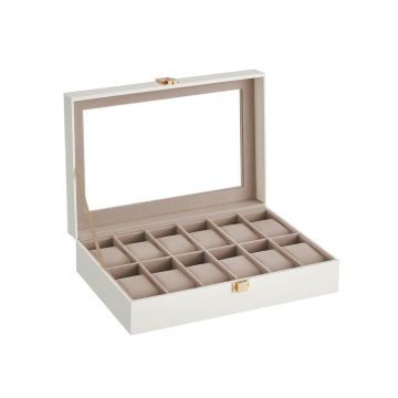 Коробка для часов 20,2x30,2x7,8 см., цвет белый/кремовый