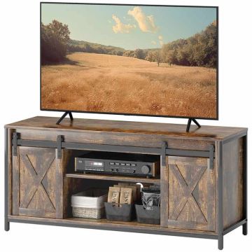TV galds Homcom 120x40x54cm, brūnas krāsas