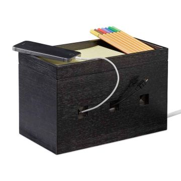 Kabeļu kaste Relaxdays 10024672.0, 25,5 × 16,5 × 14 cm