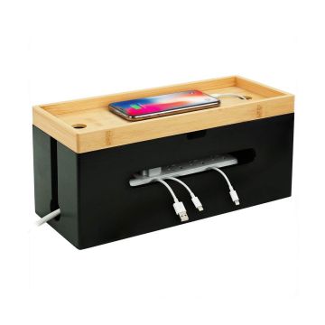 Kabeļu organizēšanas kaste Relaxdays, 6 ligzdām, 34 × 16 × 13,5 cm