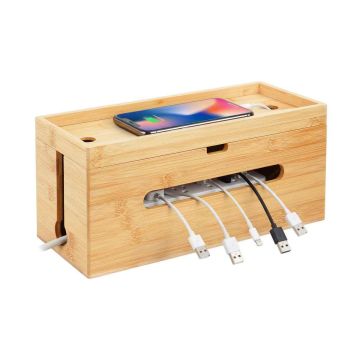 Kabeļu organizēšanas kaste Relaxdays, līdz 6 kontaktligzdām, 16 × 34 × 13,5 cm