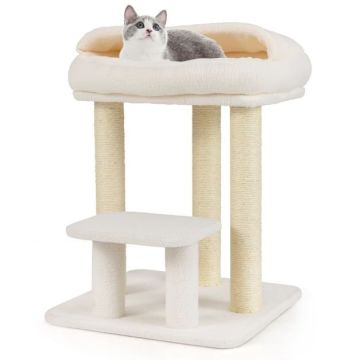 Cat Tower, White, 47.5 × 47.5 × 61 cm