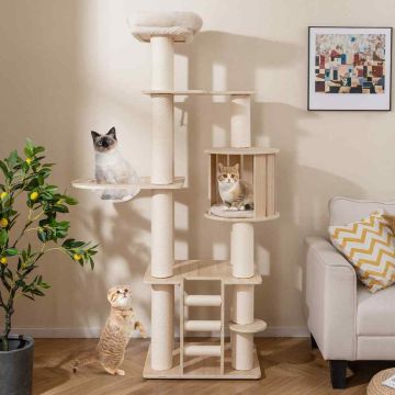 Cat scratching post, 3-level ladder, 110 × 48 × 185 cm