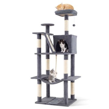 Cat scratching post, 6 levels, 60 × 48 × 158 cm