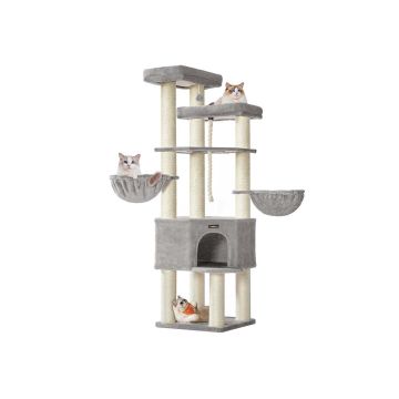 Feandrea cat tree, multi-level, 55 × 55 × 186.7 cm