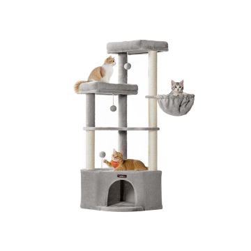 Feandrea cat scratching post, with cave, 48.5 × 48.5 × 140.7 cm
