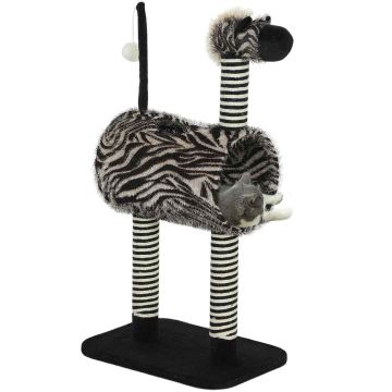 Когтеточка для кошек PawHut 48,5x35x93см, черно-белая