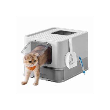 Feandrea PPT001GD03 cat litter box, closed, 54.3 × 42.5 × 37.8 cm