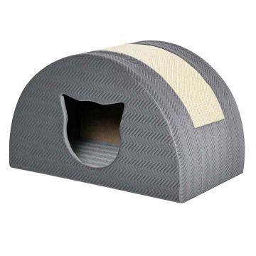 Домик для кошек PawHut 48,5x30x30см, серо-песочного цвета