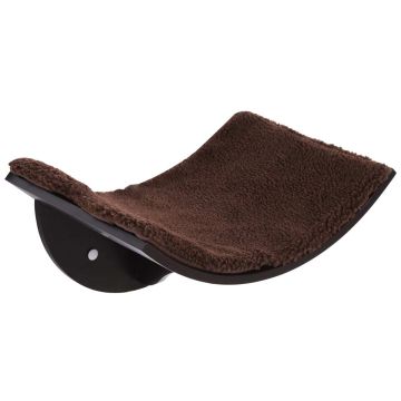Настенный лежак для кошек PawHut 41x28x21см, темно-коричневого цвета