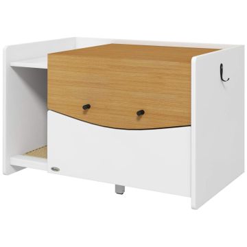 Туалет для кошек шкаф PawHut 78x50x51см, белого/светло-коричневого цвета