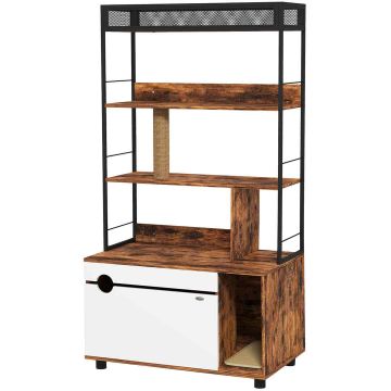 Туалет для кошек-шкаф PawHut 80x48x152см, разных цветов