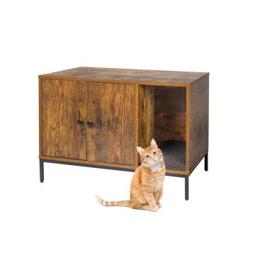 Kaķu tualetes skapis Relaxdays 10052192_1509, 2 durvis, 80 × 55 × 50 cm