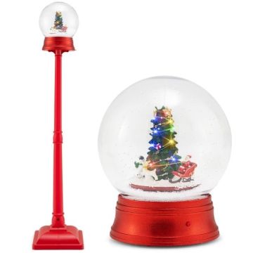 Christmas decoration, 15 LED lights, 8 melodies, 31.75 × 31.75 × 153.67 cm