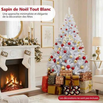 Christmas tree, 280 LED, 1000 branch tips, white, 108 × 180 cm