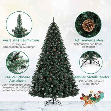 Christmas tree, 714 branches, 49 pine cones, 90 × 90 × 150 cm