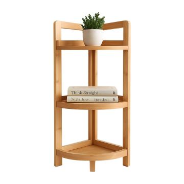 Stūra plaukts Relaxdays, 3 plaukti, Brūna, 23 × 77 × 23 cm