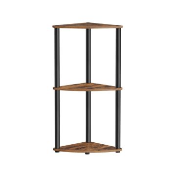 SONGMICS HOME LBC620K01 Corner Shelf, 3 Tiers, 27 × 70.6 × 38.3 cm