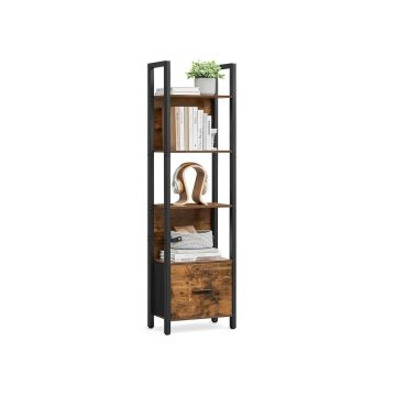 Stūra plaukts VASAGLE, 5 plaukti un atvilktne, 40 × 165 × 24 cm