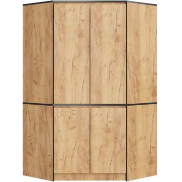 Угловой шкаф AKORD S100 CLP, 4-дверный, коричневый, 100 × 180 × 50 см