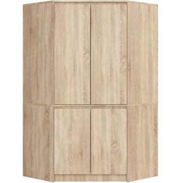Угловой шкаф AKORD S100 CLP, 4-дверный, коричневый, 100 × 180 × 50 см