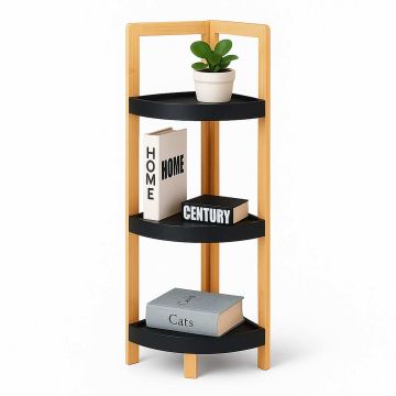 Stūra vannas istabas plaukts Relaxdays 10051961_8188, 3 plaukti, 23 × 77 × 23 cm